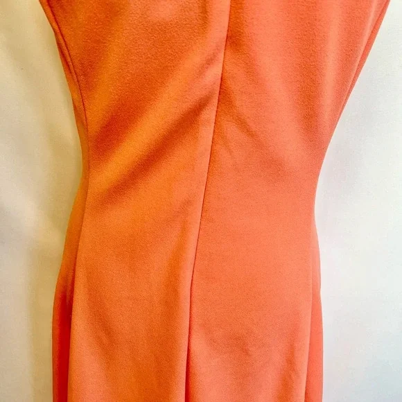 NWT DKNY Fit And Flare Peach Midi Sleeveless Dress Pockets Formal Casual Size 4 - Picture 11 of 15